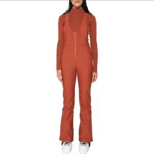 Halfdays Isabel Soft Shell Bib Pants in Discontinued Color Rust